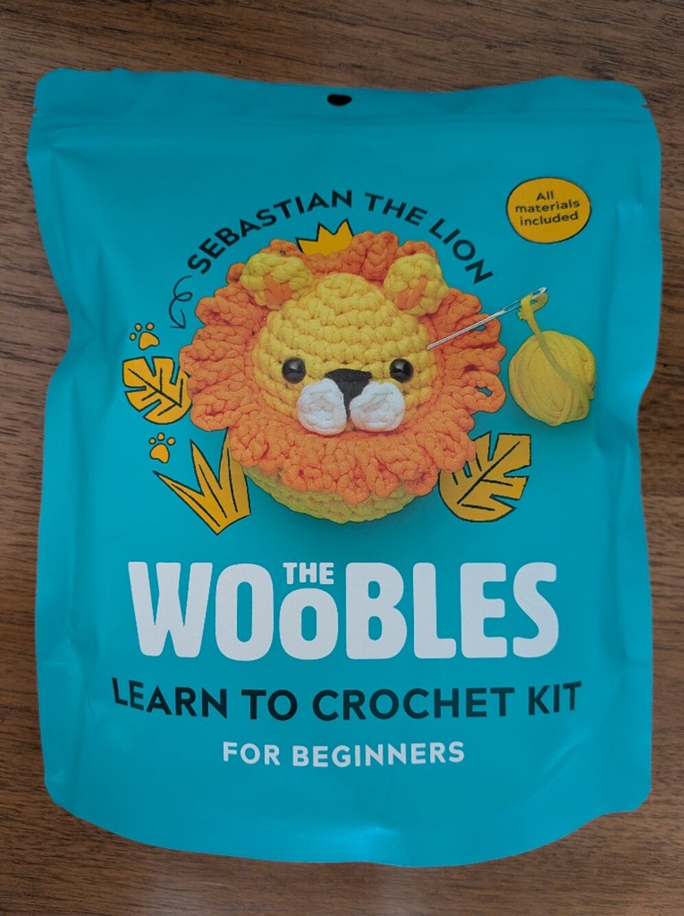 NEW Factory Sealed The Woobles Sebastian the Lion Crochet Kit Beginner Complete